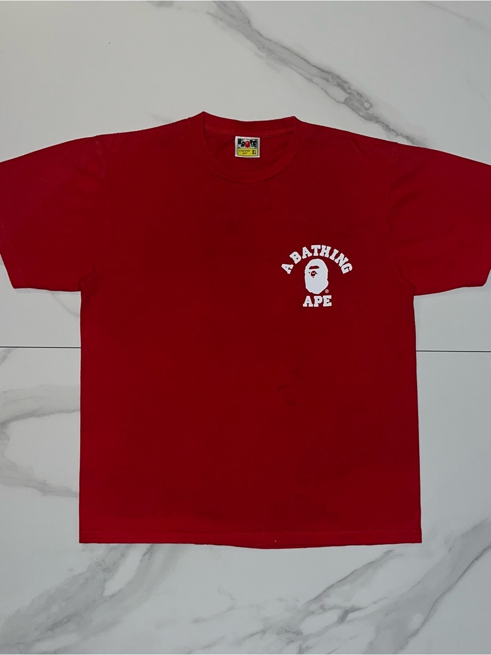 Bape Red Graphic Logo Short Sleeve Tee